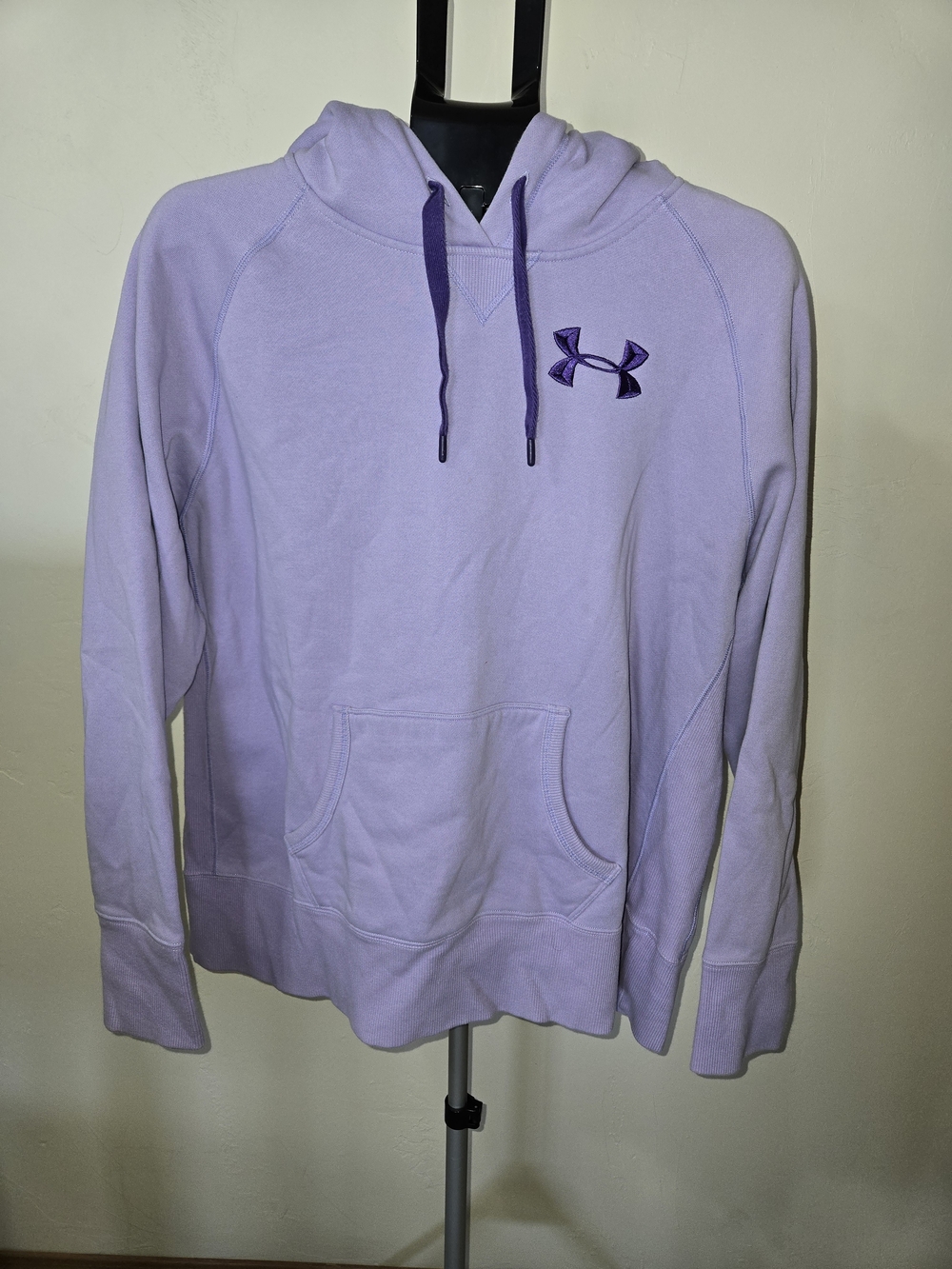 Under Armour Lavender Hoodie with Purple Logo XL